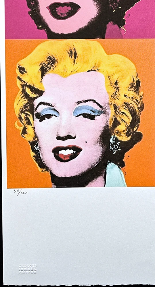 Andy Warhol - 4x Barevná Marilyn Monroe 30/100 - edice Leo Castelli s certifikátem