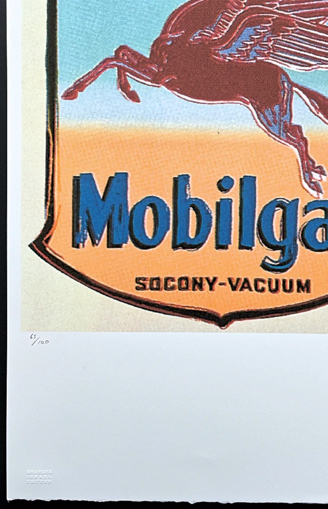 Andy Warhol - Mobilgas modro-oranžový 65/100 - edice Leo Castelli s certifikátem