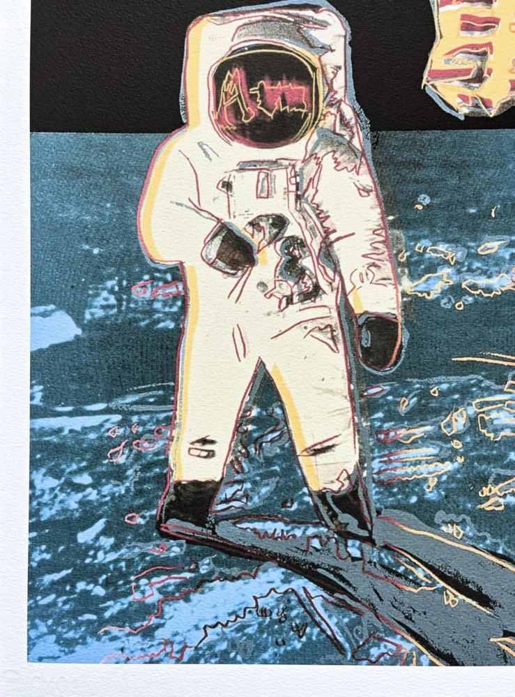 Andy Warhol - Moonwalk světle modrý x/500 - signováno, 50x50cm, limitovaná edice CMOA s certifikátem
