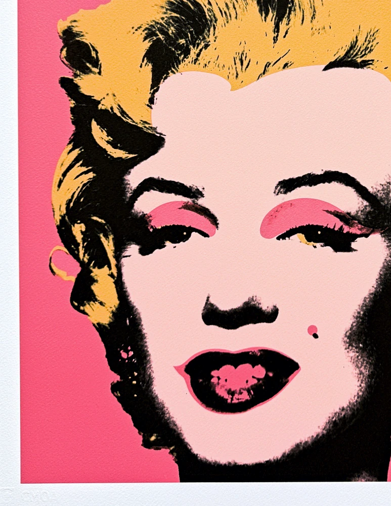 Andy Warhol - Marilyn Monroe růžová 258/500 - signováno, 50x50cm, limitovaná edice CMOA s certifikátem