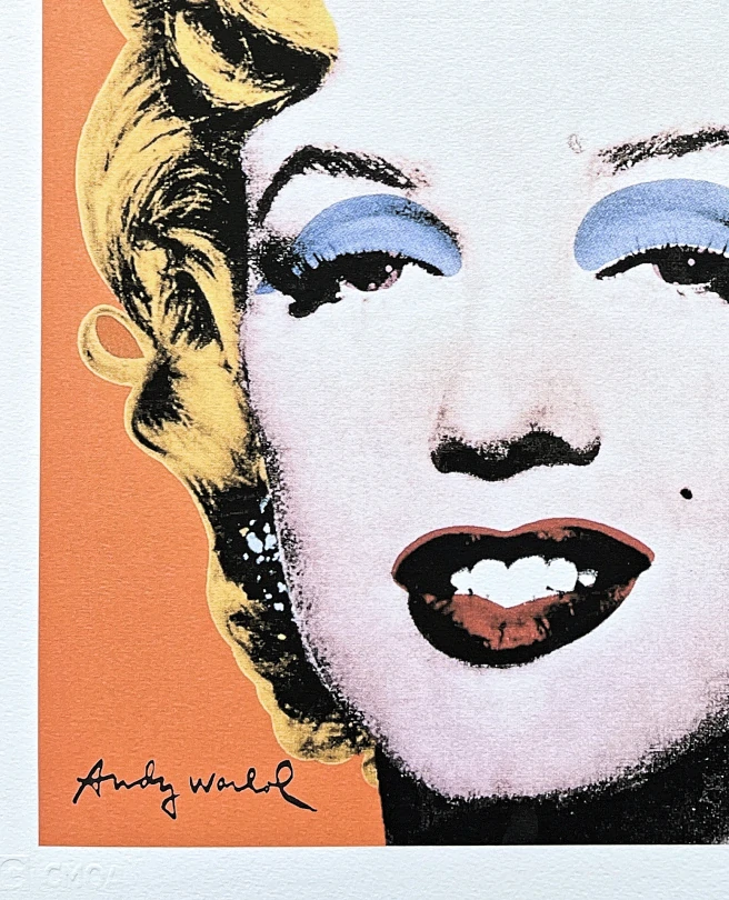 Andy Warhol - Marilyn Monroe oranžová 30/500 - signováno, 50x50cm, limitovaná edice CMOA s certifikátem