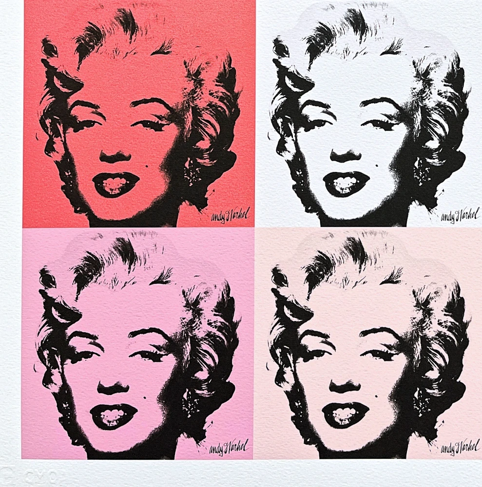 Andy Warhol - 9x Marilyn Monroe 55/500 - signováno, 50x50cm, limitovaná edice CMOA s certifikátem
