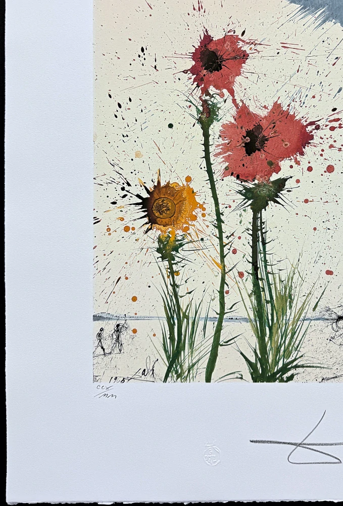 Salvador Dalí - Spring Explosive - signováno, limitovaná edice, 50x66cm