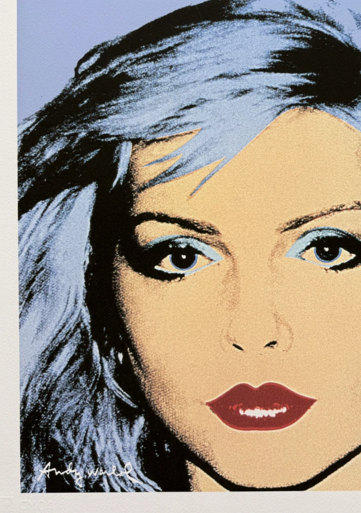 Andy Warhol - Debbie Harry modrá 35/500 - signováno, 50x50cm, limitovaná edice CMOA s certifikátem