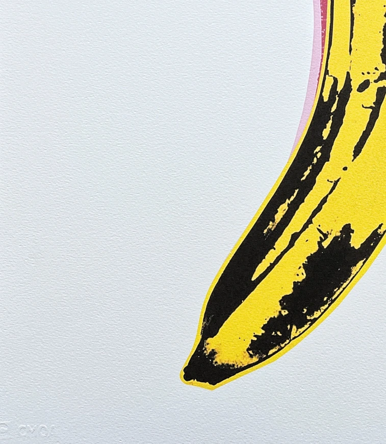 Andy Warhol - Banana 390/500 - signováno, 50x50cm, limitovaná edice CMOA s certifikátem