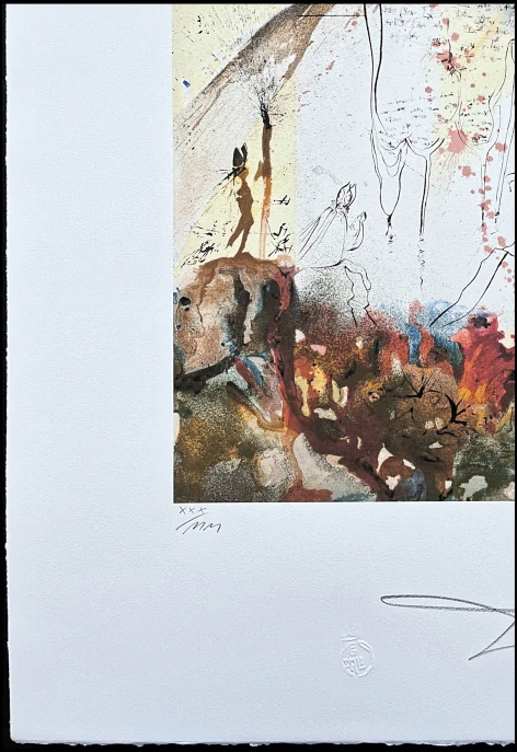 Salvador Dalí - The Tablets of the Law - signováno, limitovaná edice, 50x66cm