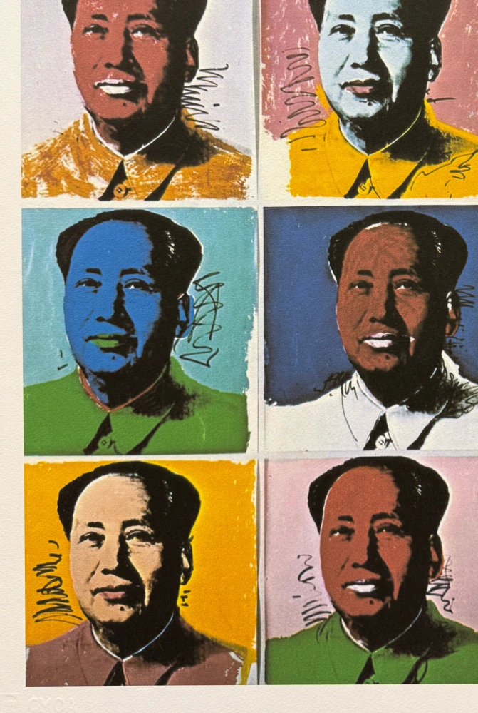Andy Warhol - 9x Mao Ce-tung 43/500 - signováno, 50x50cm, limitovaná edice CMOA s certifikátem