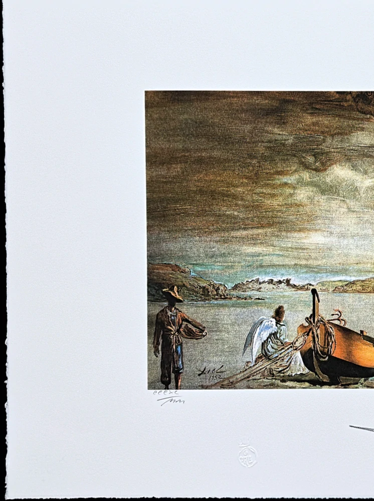 Salvador Dalí - The Angel of Port Lligat - signováno, limitovaná edice, 66x50cm