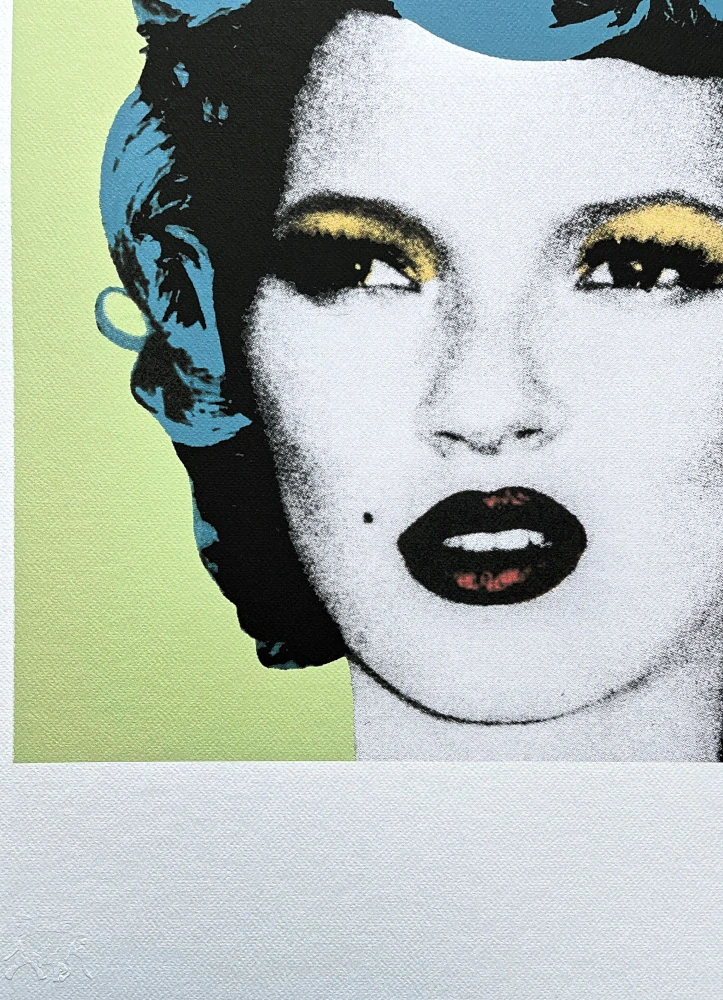 Banksy - Kate Moss zelená 81/150 - číslovaná edice s certifikátem, 50x70cm