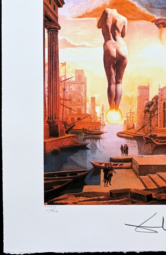 Salvador Dalí - La Main de Dali retirant la toison dòr - signováno, limitovaná edice, 50x66cm