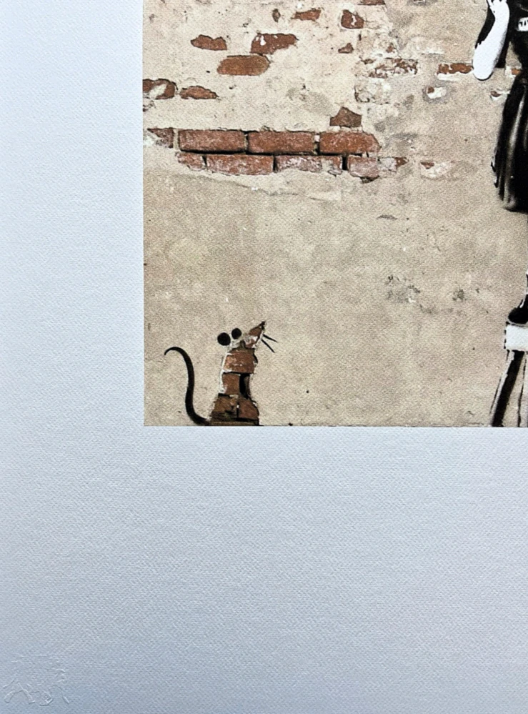 Banksy - Girl with mouse 116/150 - číslovaná edice s certifikátem, 50x70cm