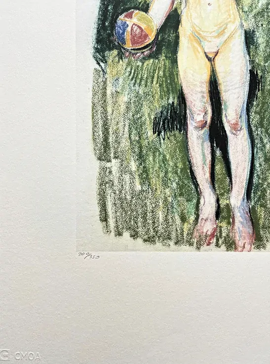 František Kupka - Girl with a ball 200/350 - limitovaná edice s certifikátem, 50x70cm
