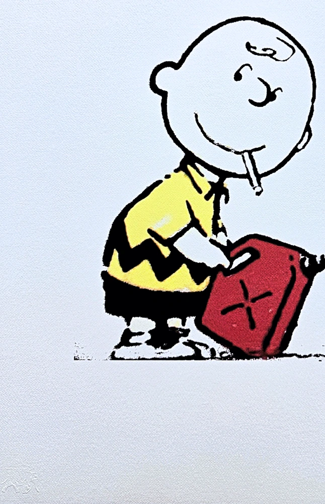 Banksy - Charlie Brown 55/150 - číslovaná edice s certifikátem, 50x70cm