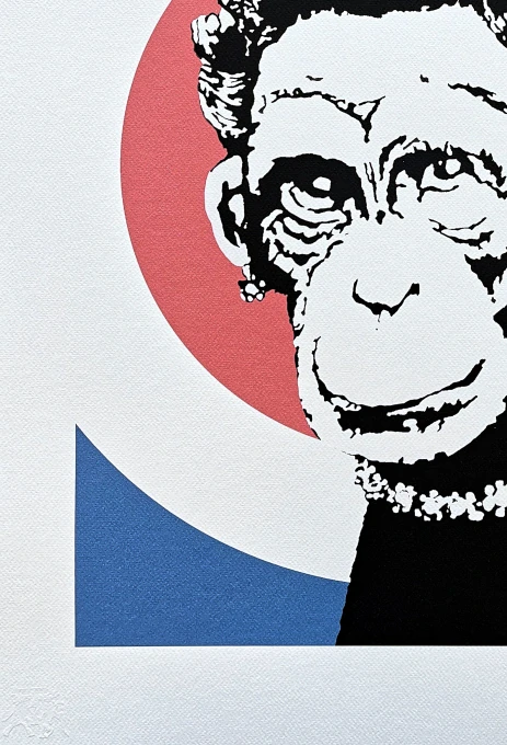 Banksy - Monkey Queen 17/150 - číslovaná edice s certifikátem, 50x70cm