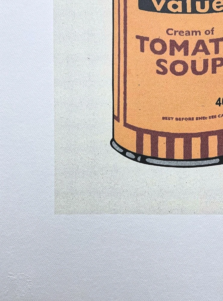 Banksy - Tesco Tomato Soup 54/150 - číslovaná edice s certifikátem, 50x70cm
