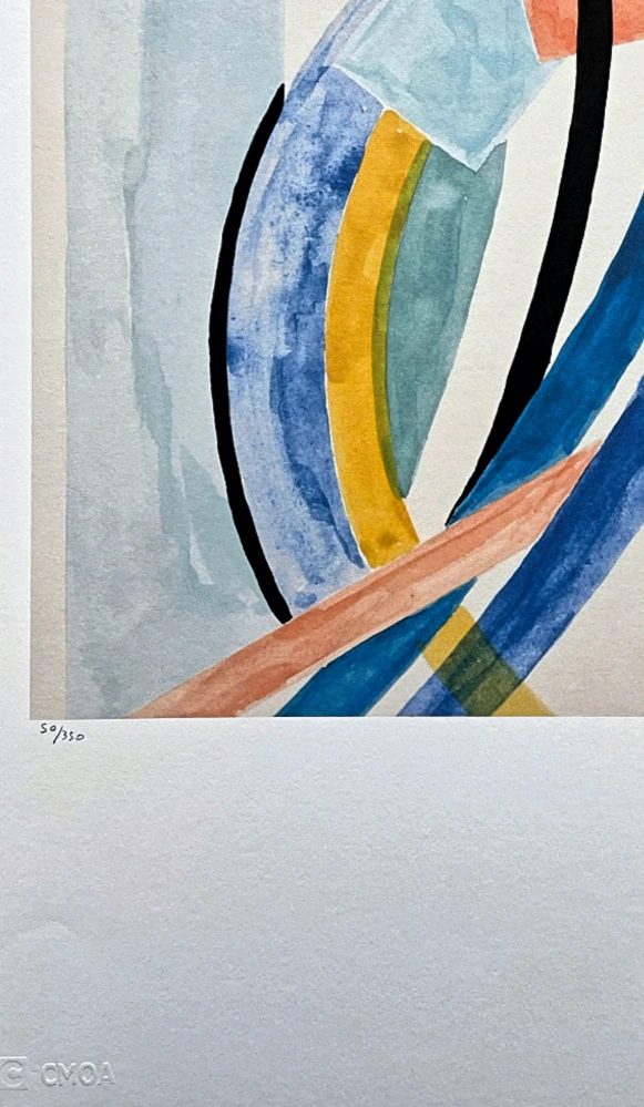 František Kupka - Yellow and blue x/350 - limitovaná edice s certifikátem, 50x70cm