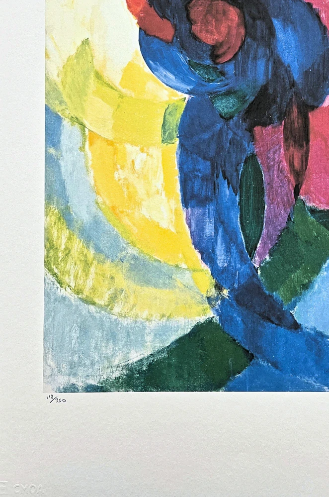 František Kupka - Red and blue disks 118/350 - limitovaná edice s certifikátem, 50x70cm