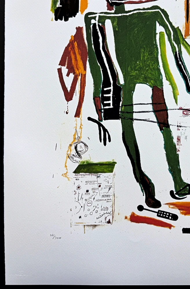 Jean-Michel Basquiat - Because It Hurts the Lungs 161/300 - limitovaná edice, signováno, 50x70cm