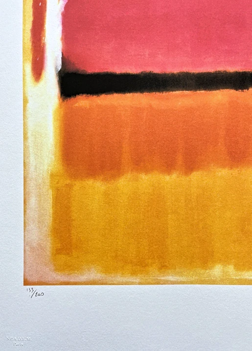 Mark Rothko - Violet, black, orange, yellow on white and red x/200 - signováno, s certifikátem, 50x65 cm