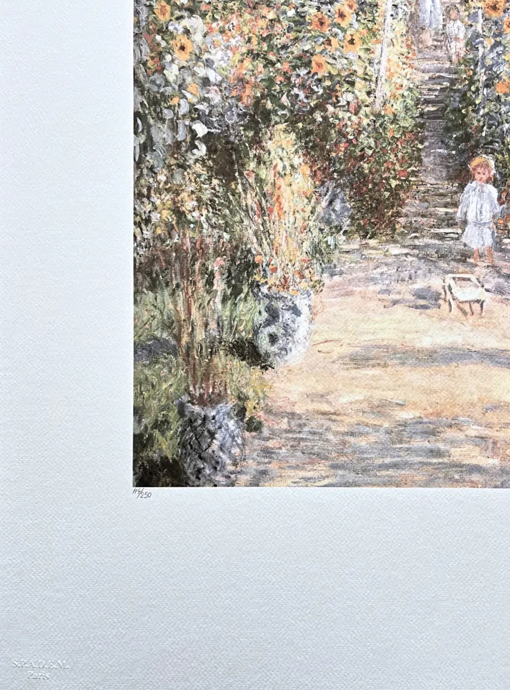 Claude Monet - The Artist's Garden at Vetheuil 114/250 - limitovaná edice s certifikátem, 50x70cm