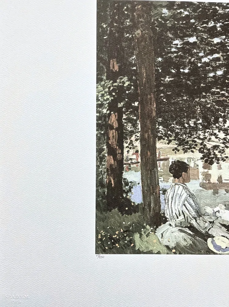 Claude Monet - Bennecourt 49/250 - limitovaná edice s certifikátem, 70x50cm