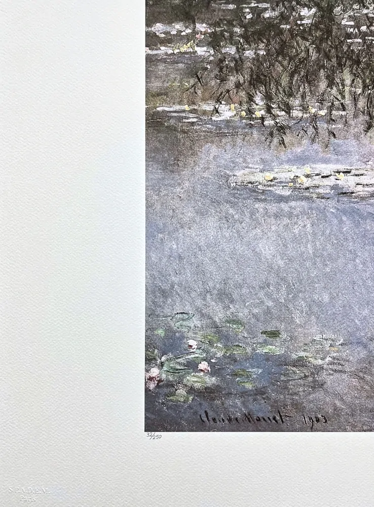 Claude Monet - Waterliles 32/250 - limitovaná edice s certifikátem, 70x50cm