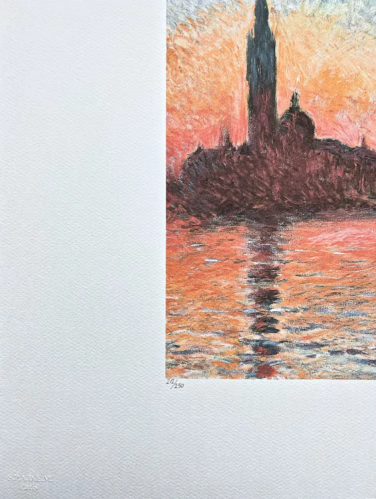 Claude Monet - San Giorgio Maggiore at Dusk 212/250 - limitovaná edice s certifikátem, 70x50cm