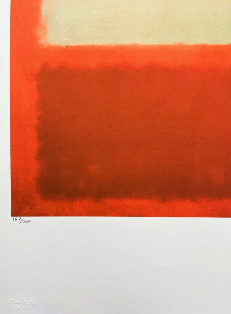 Mark Rothko - White Center 167/200 - signováno, s certifikátem, 50x65 cm