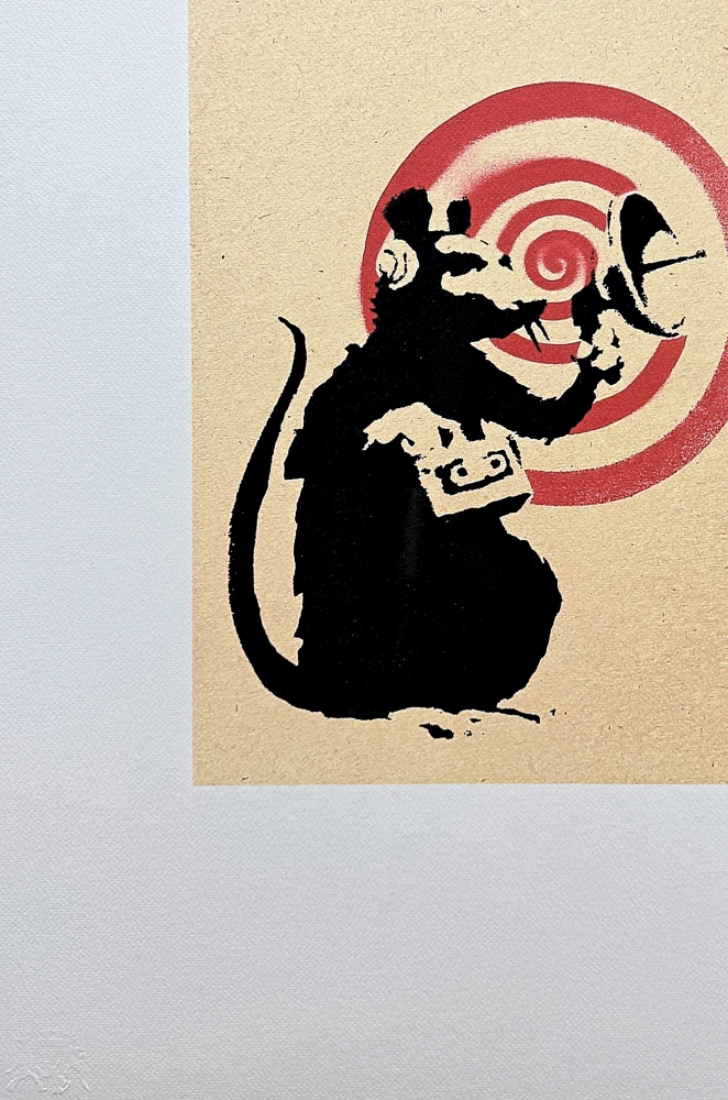 Banksy - Radar Rat 122/150 - číslovaná edice s certifikátem, 50x70cm