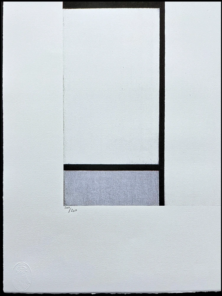 Piet Mondrian - Composition with red and grey 100/200 - signováno, limitovaná edice, 50x66cm