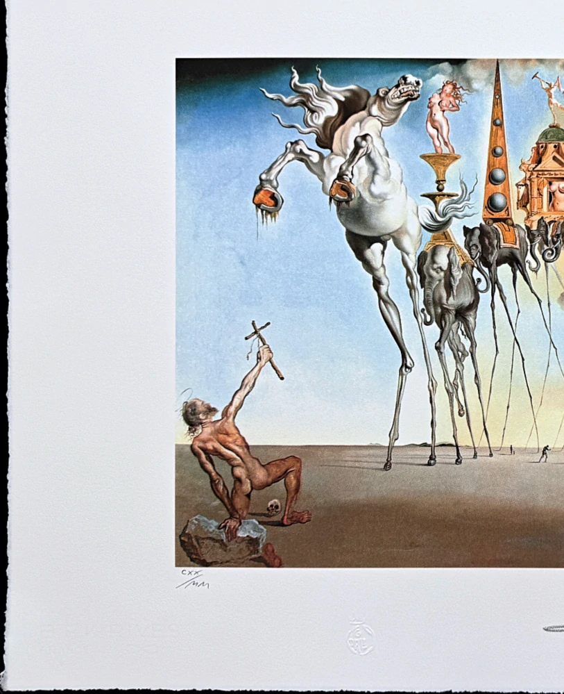 Salvador Dalí - The Temptatiton of St Anthony - signováno, limitovaná edice, 66x50cm