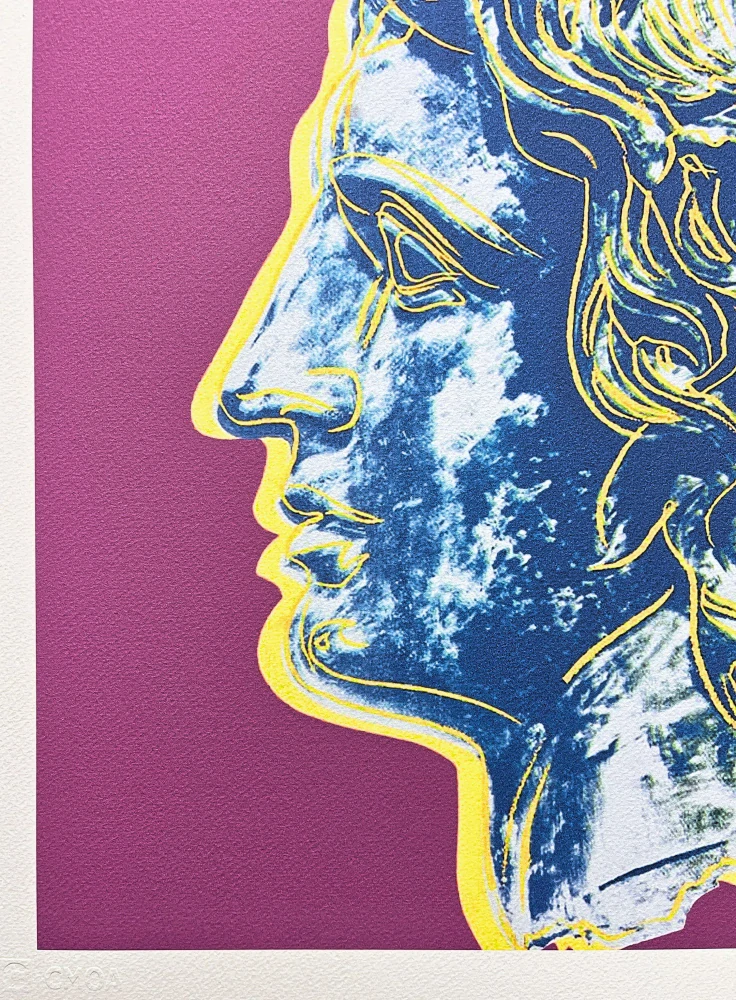 Andy Warhol - Alexander the Great tmavě fialový 200/500 - signováno, 50x50cm, limitovaná edice CMOA s certifikátem