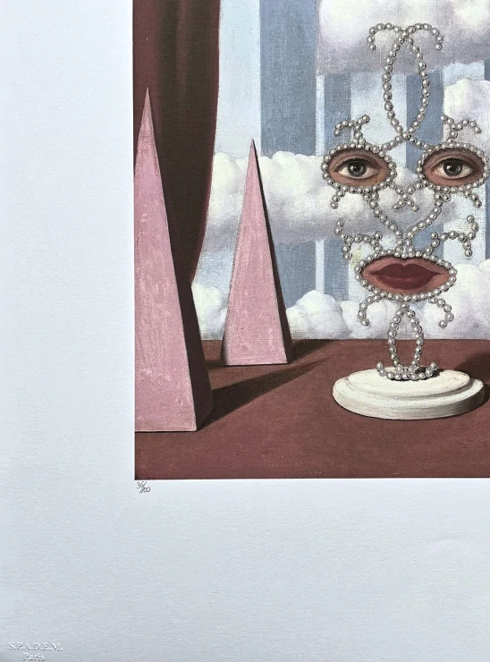 René Magritte - Face in the clouds 36/100 - limitovaná edice, 50x70cm