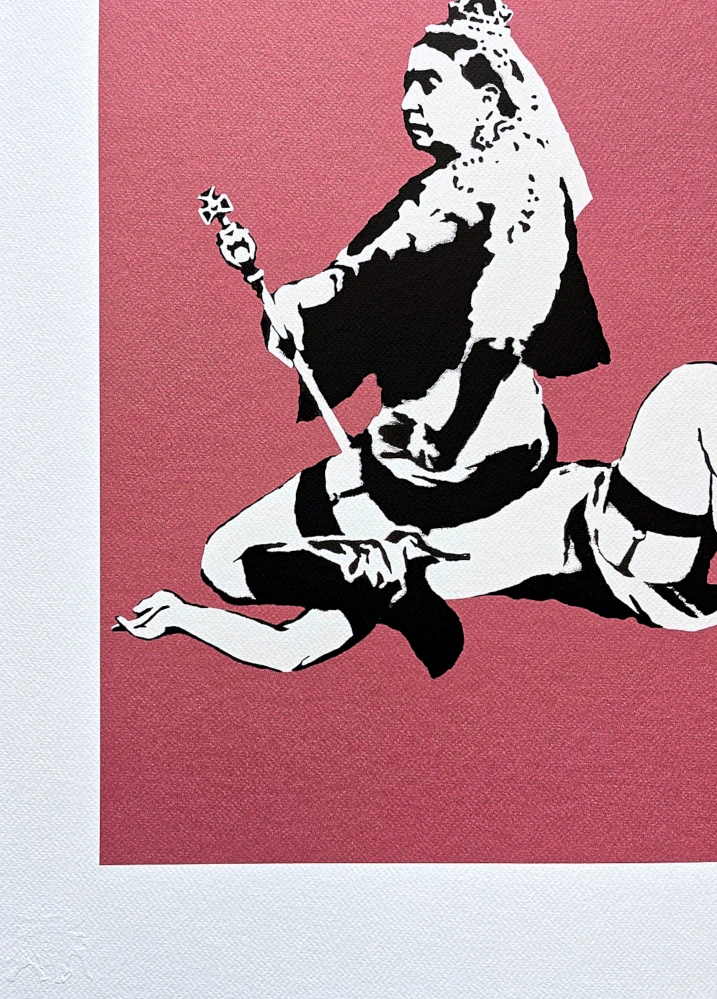 Banksy - Queen Victoria 117/150 - číslovaná edice s certifikátem, 50x70cm