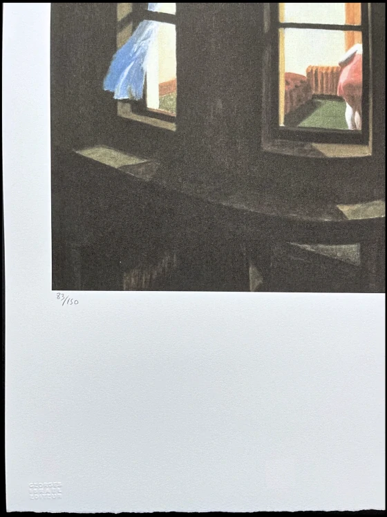 Edward Hopper - Night windows x/150 - limitovaná edice, s certifikátem, 38x57 cm