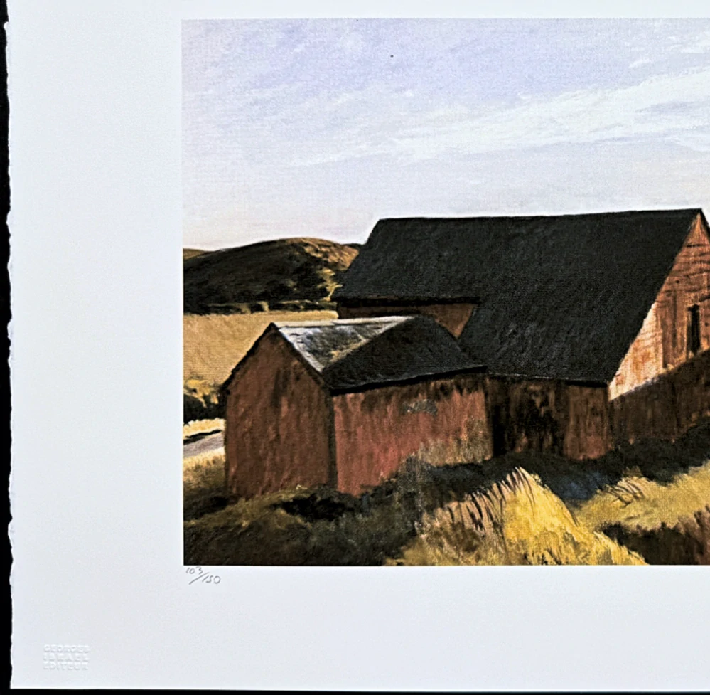 Edward Hopper - Cobb's barns 103/150 - limitovaná edice, s certifikátem, 57x38 cm