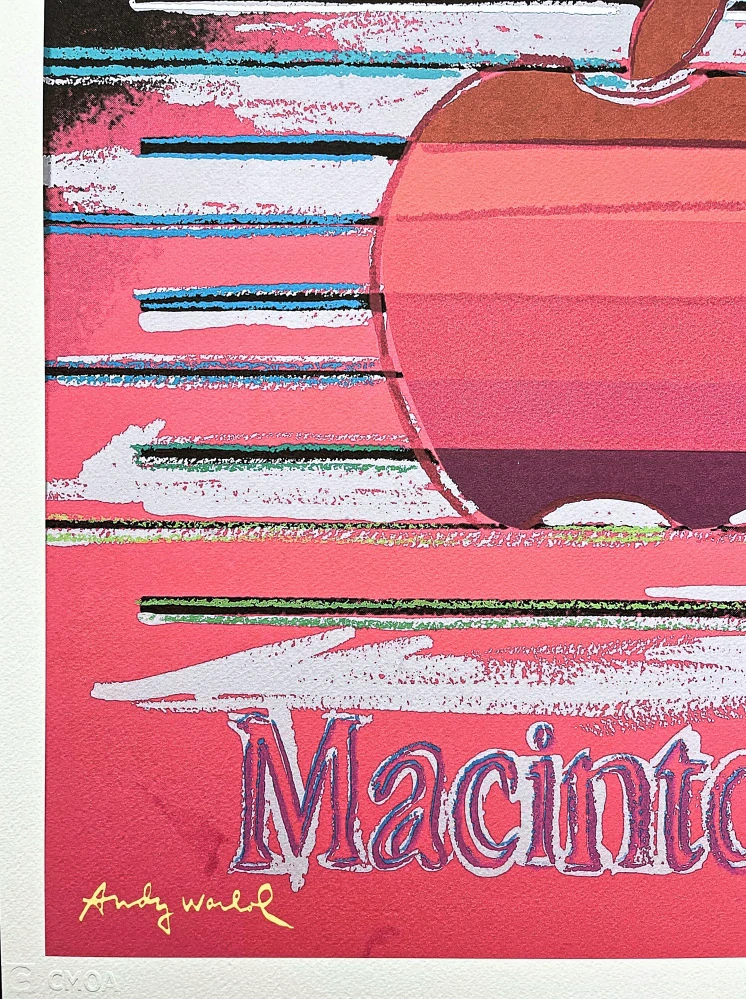 Andy Warhol - Apple červený 245/500 - signováno, 50x50cm, limitovaná edice CMOA s certifikátem