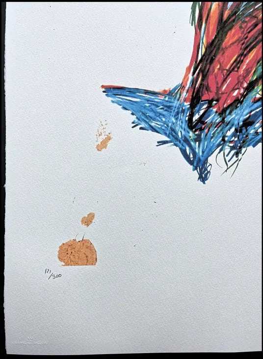 Jean-Michel Basquiat - Color head 121/300 - limitovaná edice, signováno, 50x70cm 