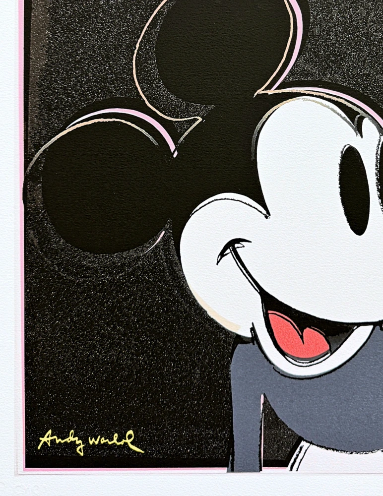 Andy Warhol - Mickey Mouse černý 191/500 - signováno, 50x50cm, limitovaná edice CMOA s certifikátem
