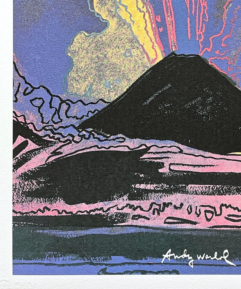 Andy Warhol - Vesuvius - černý 94/500 - signováno, 50x50cm, limitovaná edice CMOA s certifikátem