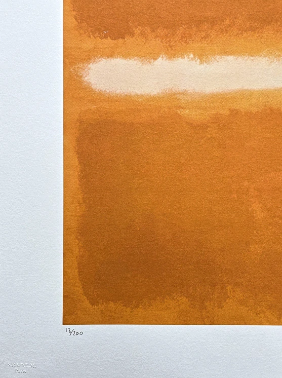 Mark Rothko - Orange and yellow x/200 - signováno, s certifikátem, 50x65 cm