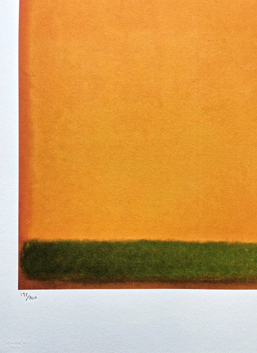 Mark Rothko - Blue, yellow and green on red 192/200 - signováno, s certifikátem, 50x65 cm