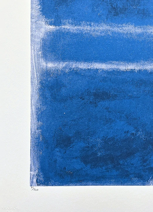 Mark Rothko - Blue stripes x/200 - signováno, s certifikátem, 50x65 cm
