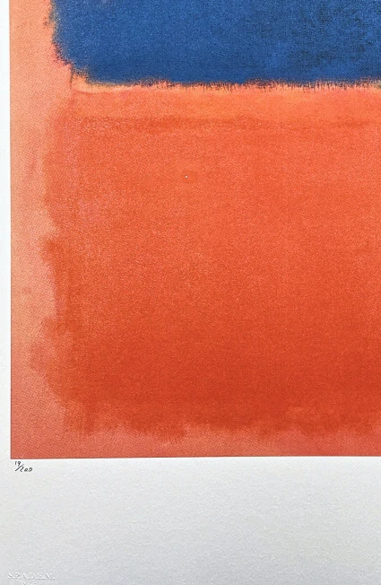 Mark Rothko - Blue cloud 19/200 - signováno, s certifikátem, 50x65 cm
