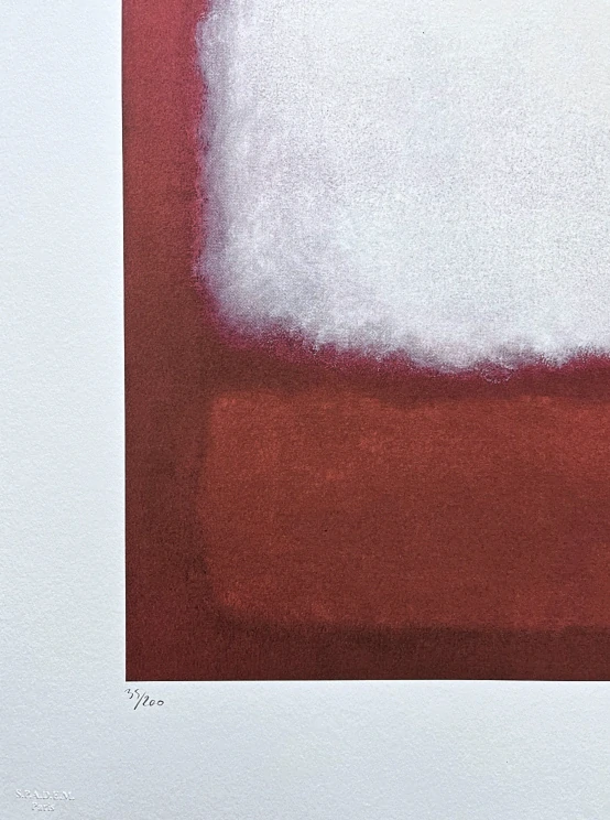 Mark Rothko - Red and white 35/200 - signováno, s certifikátem, 50x65 cm