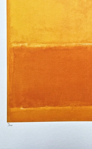 Mark Rothko - Orange and yellow x/200 - signováno, s certifikátem, 50x65 cm