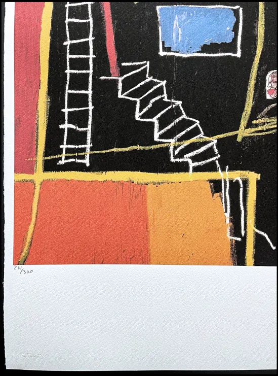 Jean-Michel Basquiat - Moon View 261/300 - limitovaná edice, signováno, 50x70cm 