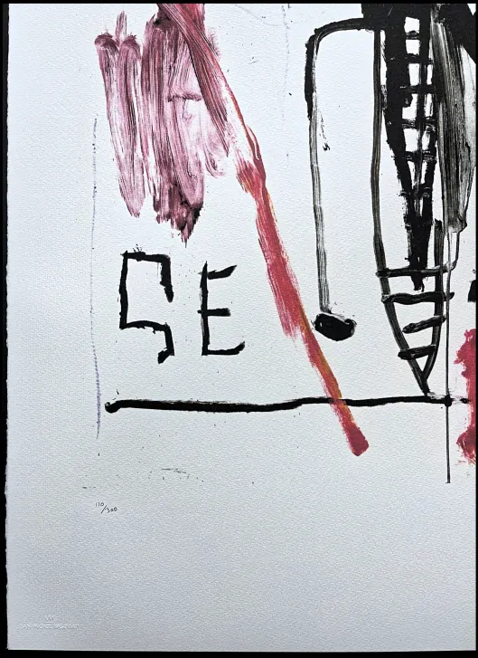 Jean-Michel Basquiat - African man 110/300 - limitovaná edice, signováno, 50x70cm