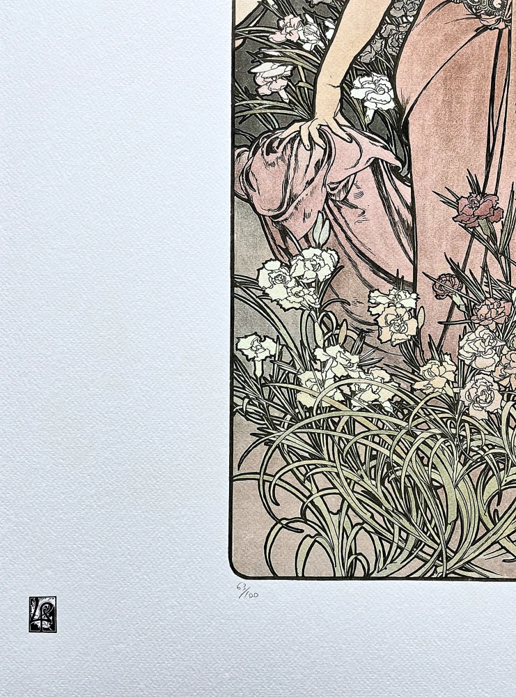 Alfons Mucha - Iris 63/100 - limitovaná edice, signováno, 50x70cm