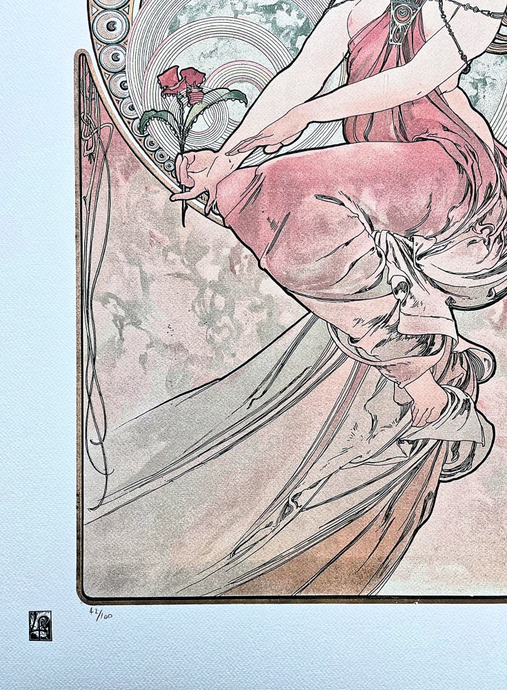 Alfons Mucha - La peinture 42/100 - limitovaná edice, signováno, 50x70cm